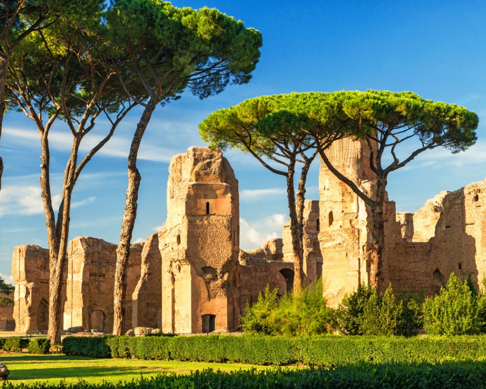 the Roman and Caracalla's thermal bath"